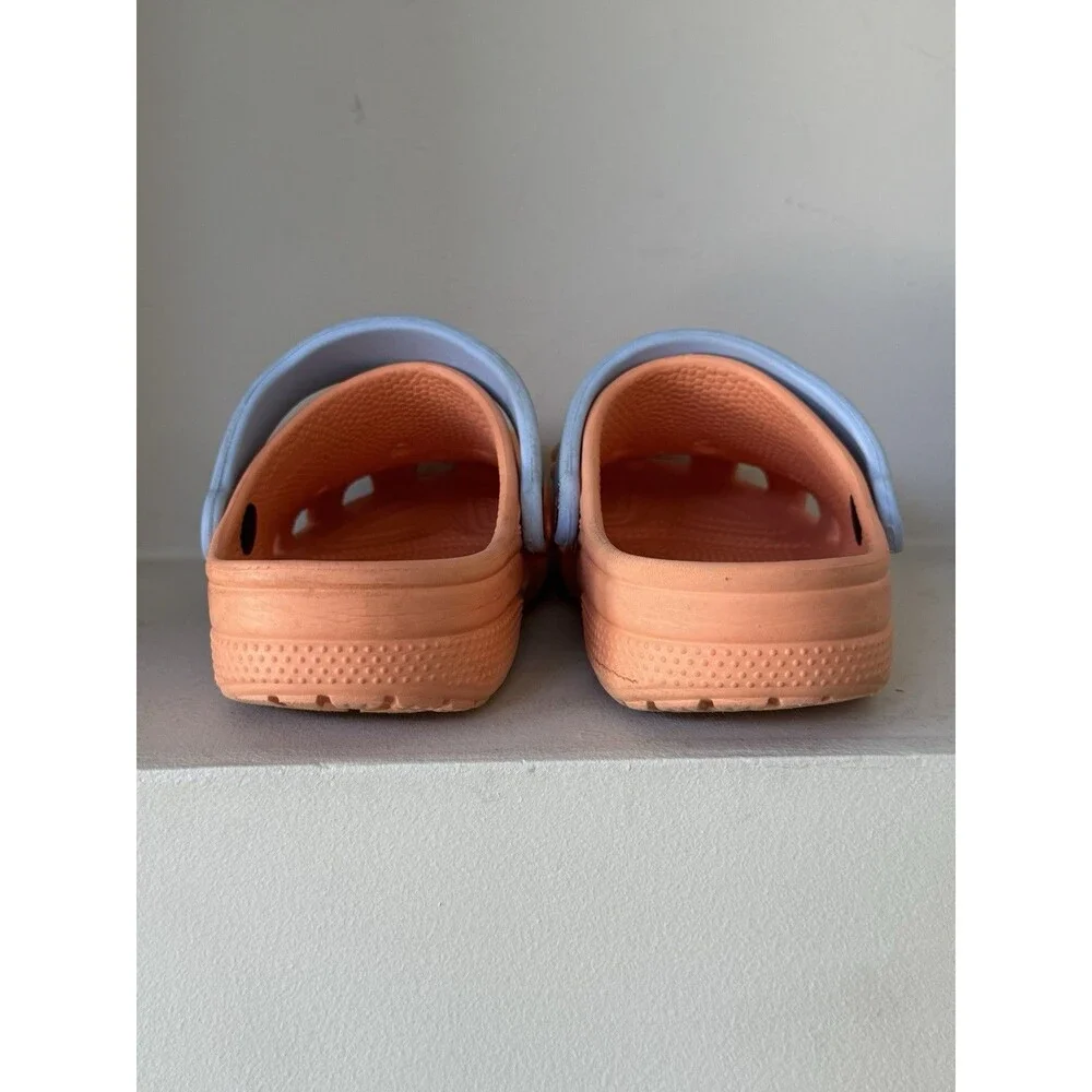 Crocs Classic Juniors Youth J6 Coral Slingback Slide Clog Pearl Decor